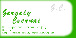 gergely csernai business card